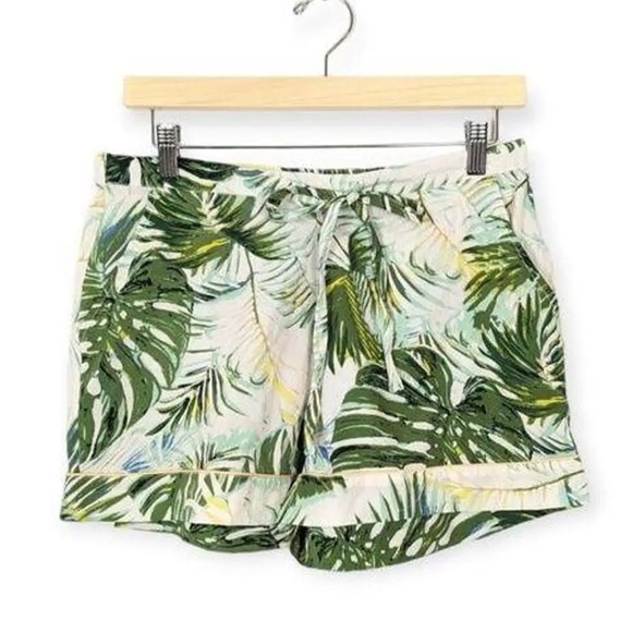 TABITHA WEBB INTIMATES | Anthropologie Tropical Leaf Print Women's Satin PJ Set - Picture 12 of 15